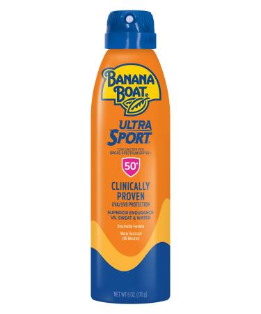 Banana Boat Sport Performance SPF 50+ Clear UltraMist Sunscreen Spray ea 6 oz. (Pack of 3)