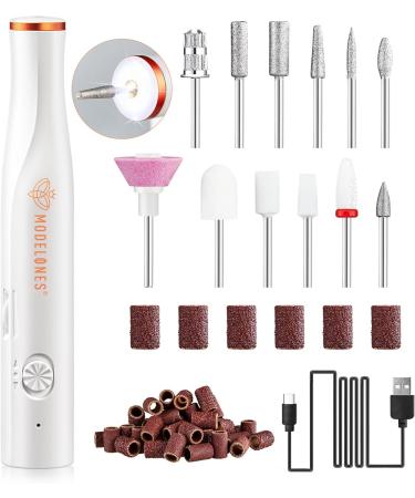 Modelones Cordless Nail Drill 22000RPM Electric Nail File with LED Light for Acrylic Gel Nails Professional Nail Drill Set with Nail Drill Bits & Sanding Bands for Quick Manicure Pedicure Kit 12 - Buy Online on SooperMarket.com