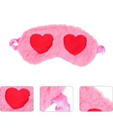 Adjustable Plush Heart Eye Mask for Daytime Naps, Travel, and Valentine's Day | Soft Blindfold for Deep Sleep and Relaxation - Buy Online on SooperMarket.com