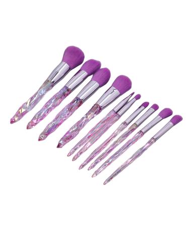 Soft Lightweight Portable Purple Makeup Brush Set - 10 Pcs Blush & Eyeshadow - Skin Friendly Cosmetics for Daily Use - International Shipping Available - Buy Online on SooperMarket.com