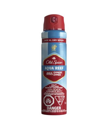 Old Spice Men's Antipespirant & Deodorant Dry Spray Aqua Reef 122g Dry Spray Aqua Reef 122 g (Pack of 1)
