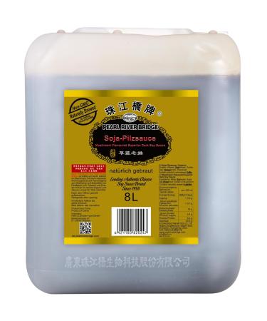 PEARL RIVER BRIDGE - Dark Mushroom Soy Sauce - (1 X 8 LTR) 1-Pack Dark Mushroom 8 LTR