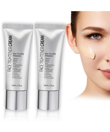 Instant Face Tightener No-Filter Primer Face Tightener Primer Wrinkle Reducing Cream Skin Tightener Blurring Face Primer Mattifying Primer with Shine Control (no filter primer 2 PCS) No Filter Primer 30 g (Pack of 1)