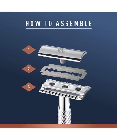 King C. Gillette Chrome Plated Safety Razor with 5 Platinum Blades - Buy Online on SooperMarket.com