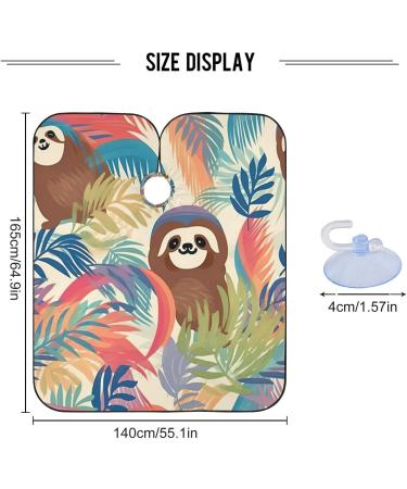 Kigai Sloth Palm Barber Cape | Professional Waterproof Hair Cutting Cape for Men & Women | Adjustable Snap Closure Hairdressing Cape - Buy Online on SooperMarket.com