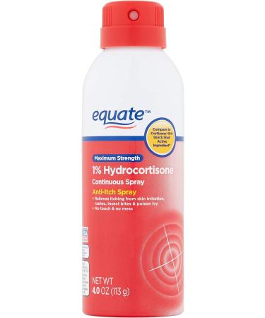 MUHU Equate Maximum Strength Anti-Itch Continuous Spray 4.0 oz - Fast-Acting Relief (1 Pack) - Buy Online on SooperMarket.com