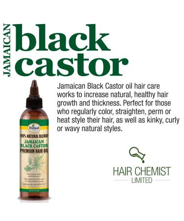 Difeel 99% Natural Premium Jamaican Black Castor Hair Oil 8 oz - Nourish and Strengthen Your Hair Naturally - Buy Online on SooperMarket.com