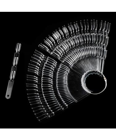 50 Pieces Nail Presentation Color Fields - Transparent Nail Tips & False Nail Art Sticks for Practice | Perfect Nail Polish Color Card Plates - Buy Online on SooperMarket.com