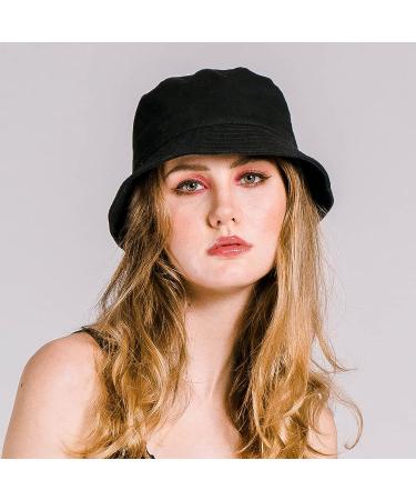 Rosoz Bucket Hat for Women Men - Summer Travel Beach Sun Hat - Unisex Black/White Outdoor Cap - Buy Online on SooperMarket.com