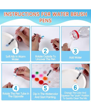 48 Color Non-toxic Watercolor Paint Set with Brush and Palette - Washable Paints for Kids and Adults - Buy Online on SooperMarket.com