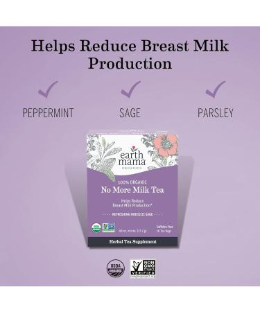 Earth Mama Organic No More Milk Tea 16-Count Box (6-Pack) | Breastmilk Production Reduction Tea for Weaning - Buy Online on SooperMarket.com