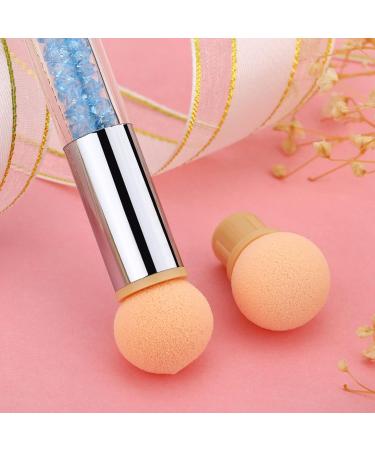 Greoer Double Head Nail Art Sponge Brush Applicator Set - Blue | 4 Replacement Heads | Ombre Nail Design Accessories for UV Gel and False Nails - Buy Online on SooperMarket.com