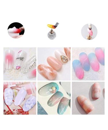 HanyoSheng Nail Art Rendering Tools - Professional Dab Brushes & Pigment Application for UV Gel & Nail Design at Home - Buy Online on SooperMarket.com