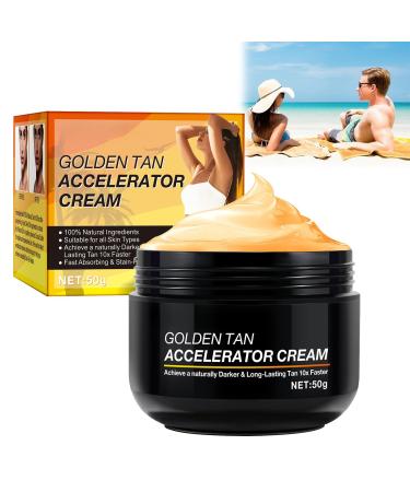 Tanning Cream Natural Sun Tanning Lotion for Bronzing Melanogenic Cream Intensive Tanning Luxe Gel Tanning Cream Effective in Solarium and Outdoors Achieve a Natural Tan (50 g)