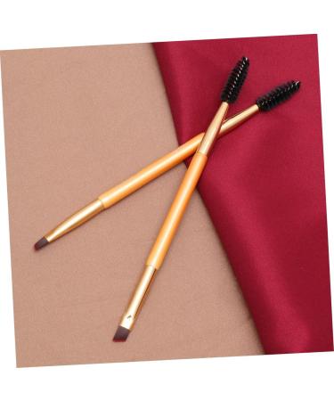 Baluue 9 Pcs Makeup Brush for Eyebrow Double Head Makeup Brush Eyebrow Brush Brow Powder Brush Golden - Buy Online on SooperMarket.com