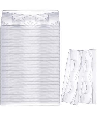 100 Piece Rectangle Lash Trays Holder Plastic Eyelash Trays for False Eyelash Packaging Box Eyelash Storage Case for Boutique Beauty Salons (Transparent)