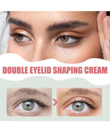 LINXINS 2PCS Double Eyelid Styling Cream Double Eyelids Modeling Cream Double Eyelid Shaping Styling Cream Long Lasting Waterproof Double-fold Eyelids Cream with 2 Brushes - Buy Online on SooperMarket.com