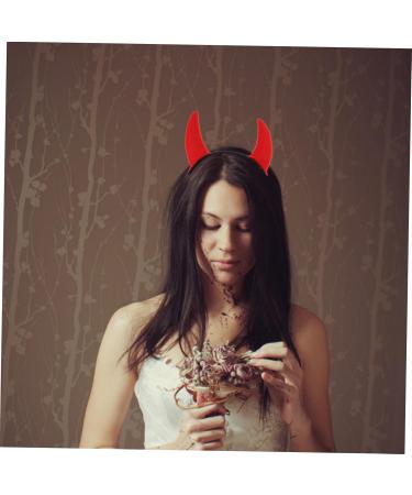 ABOOFAN Horn Headband Halloween Headbands for Women Halloween Horns Headband Cow Horn Headdress Devil Costume for Women Ladies Devil Costume Devil Cosplay Costume Plastic Props Photo Child - Buy Online on SooperMarket.com