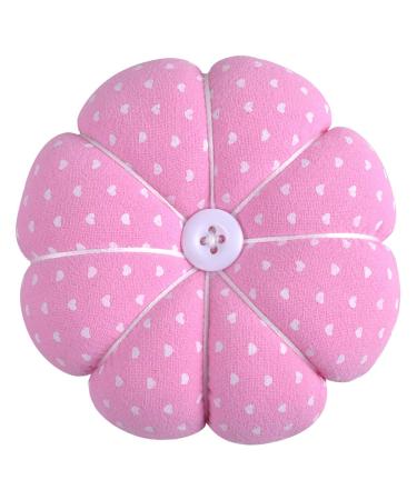 eZAKKA Pin Cushion Wrist Pins Cushions Wristband Wearable Needle Pincushions for Sewing Quilting Pins Holder (Polka Dots Pink)