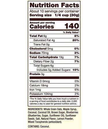 Bob's Red Mill Pan-Baked Granola Lemon Blueberry 11oz (Pack of 2) - Delicious Breakfast Blend - Buy Online on SooperMarket.com
