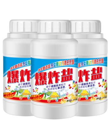 Active Explosive Salt Clothing Cleaning Powder for Decontamination Explosive Salt Laundry Detergent Powder Remove Stains Laundry Colour Bleaching Color Bleaching Powder 200g/pc (3pcs)
