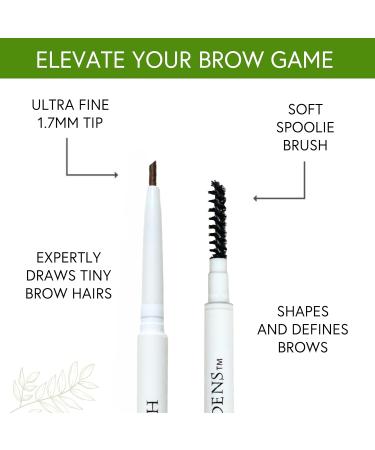 Buy Honeybee Gardens Fine Point Brow Pencil - Chestnut | Long-Lasting Vegan & Cruelty-Free Eyebrow Definition - Ships Internationally - Buy Online on SooperMarket.com