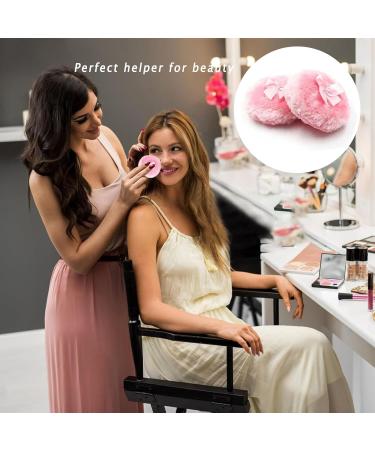 4pcs Large Fluffy Plush Body Puff Set | Ultra Soft & Washable Powder Puffs for Face and Body - Buy Online on SooperMarket.com