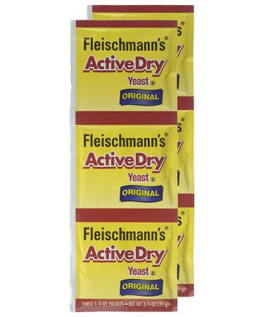 Fleischmann's Active Dry Yeast 0.25 oz - 3 Count (2 Pack) - Trusted Quality for Baking - Buy Online on SooperMarket.com