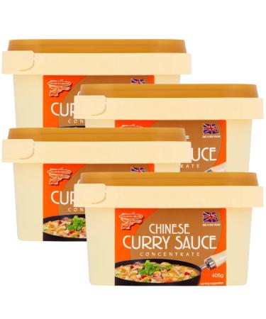 Goldfish Chinese Takeaway Curry Sauce Paste Concentrate 405g Original (Box of 4 Tub) - Vmart