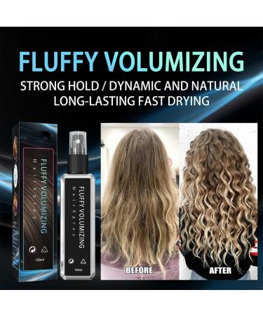 HJFCY 2pcs Fluffy Volumizing Hair Spray - Instant Non-Greasy Volumizing for All Hair Types - Buy Online on SooperMarket.com