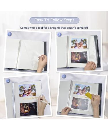 Popotop Large Self Adhesive Photo Album - DIY Scrapbook with Metal Pen - 40 Pages - Sky Blue - Ideal Gift for Mom, Family, Baby, and Wedding - Buy Online on SooperMarket.com