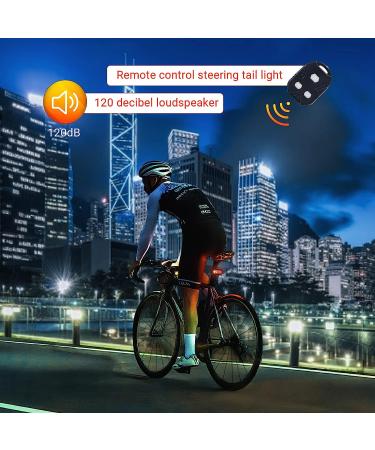 Wireless Remote Bike Tail Light w/ Turn Signals | USB Rechargeable & Waterproof Cycling Taillight for Night Safety - Buy Online on SooperMarket.com