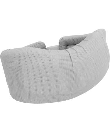 Jauarta Light Gray Neck Support - Size M | Breathable Sponge & Polyamide Fiber | Chin Curve Design for Comfortable Sitting Relief - Buy Online on SooperMarket.com