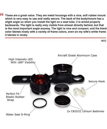 Stupidbright Micro LED Bike Light Set - Front & Rear Lights (2 Pack) in White & Red - Buy Online on SooperMarket.com