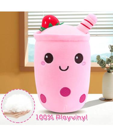 Guiffly Bubble Tea Plush Boba Fluffy Cuddle Pillow Toy - Pink - Buy Online on SooperMarket.com