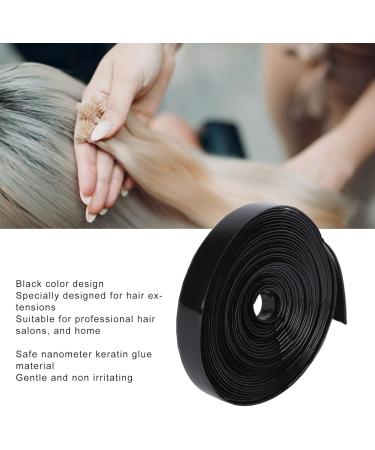 Hair Extension Tape Roll 0.8mm Width Hair Extension Keratin Glue Strip Strong Adhesion Long Lasting Hair Wig Tape Roll Black Long Bonding Hold for Wigs and Hair Extensions - Buy Online on SooperMarket.com