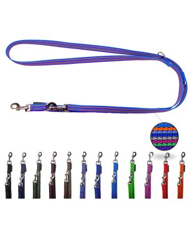 Dog leashed adjustable / double -made linen for medium and large dogs / 2m / 2.40m / 2.80m / 3.50m / 5m (Florida (7 pastel colors) 2m) 2m Florida (7 pastel colors))
