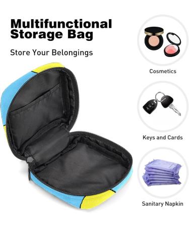 Fruit Lemons Blue Sanitary Napkin Storage Bag - Portable Period Pouch for Women and Girls - Multi-colored - Buy Online on SooperMarket.com