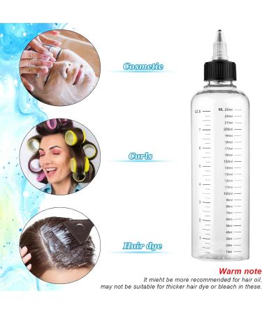 WLLHYF 2 Pack Applicator Bottle for Hair 8.5 Ounce Plastic Hair Oil Applicator Hair Color Squeeze Bottle Hair Root Dye Bottle with Ratio Graduated Scale Twist-On Top Tip Cap - Buy Online on SooperMarket.com