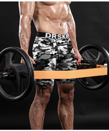 DRSKIN Men's Compression Shorts - Black Camo Gray Red Black - 4 pack Large - Buy Online on SooperMarket.com