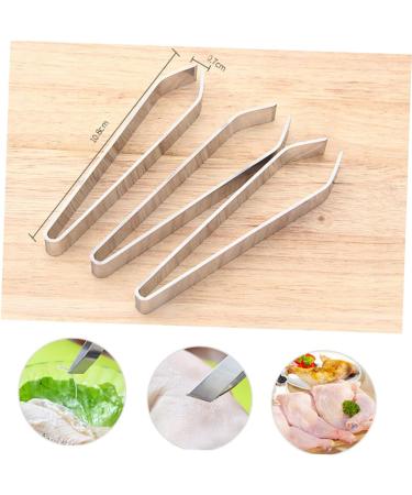 Angoily 3 pcs Kitchen Tweezers Set - Sloping Pointed Hair Tools for Bone & Fishbone Removal - Buy Online on SooperMarket.com