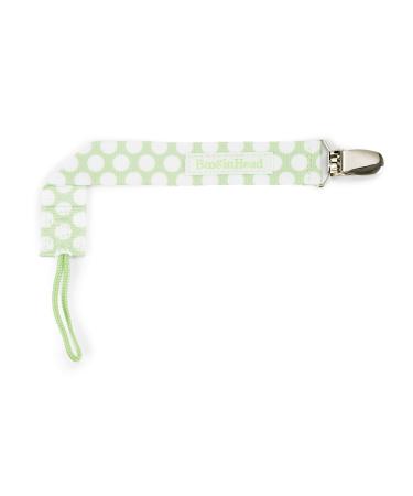 BooginHead Baby Newborn PaciGrip Pacifier Clip  Delicate Dot Polka Dots  Green/White