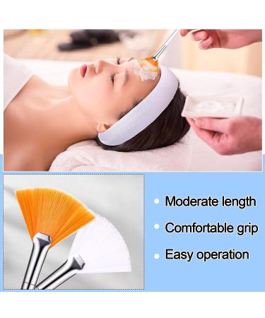 10 Pcs Spa Facial Headband, 50 Pcs Compressed Facial Sponges, 10 Pcs Fan Brushes Set | White Towel Head Wrap | Face Wash, Mask Removal - Facial Makeup Accessories - Buy Online on SooperMarket.com