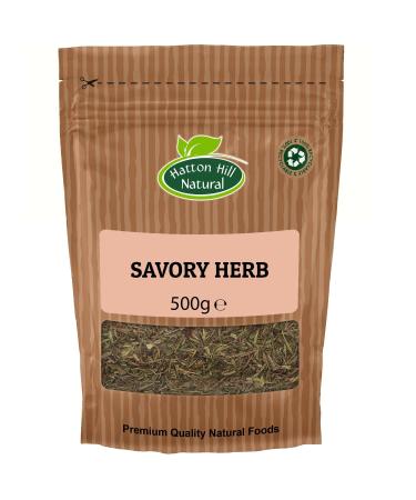 Savory Herb 500g by Hatton Hill | Mediterranean Herbs Non-GMO Summer Cut Leaves Great for Herbal Tea and Cooking.
