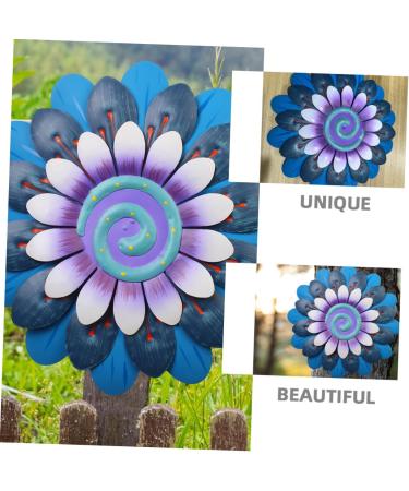 Kisangel Sunflower Decoration Floral Wall Decor Wall Decorations Flower Wall Art Decorative Flower Outdoor 3d Blue 29.50X29.50X3.00CM - Buy Online on SooperMarket.com