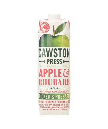Cawston Press Apple and Rhubarb Juice 1L Apple Rhubarb 1 l (Pack of 1)