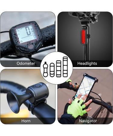 20 Pieces Bicycle Light Silicone Tape - Elastic Rubber Bands with Hooks for Flashlights & Speakers | Durable Bicycle Accessories - Buy Online on SooperMarket.com