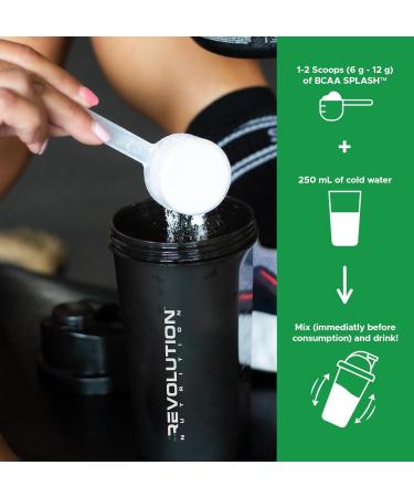 Revolution Nutrition BCAA Splash BCAA Powder Vegan Formula Zero Calorie Lactose Free Muscle Recovery Post Workout 7100 Mg of Branched Chained Amino Acid 1000 mg Citrulline Malate 280 G 46 Servings (Sour Watermelon 0.62 Pound) Watermelon 0.62 Pound - Buy Online on SooperMarket.com