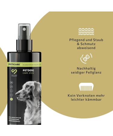 Peticare Fur Care Spray for Dogs | Promotes Growth Gloss & Combability | Moisture Defense | Unique PRS System | 1000 ml - Petdog Care 2102 - Buy Online on SooperMarket.com