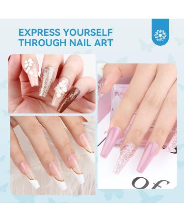 Saviland Professional Kolinsky Acrylic Nail Brush Set - 5PCS | Size 4/8/10/12/16 | Highly Absorbent Bristles for Acrylic Powder & Liquid | Nail Extension & Carving | Blue 02-Blue - Buy Online on SooperMarket.com